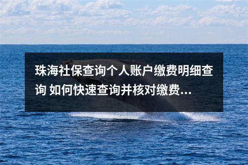 珠海社保查询个人账户缴费明细查询 如何快速查询并核对缴费记录