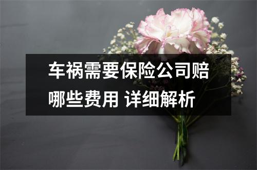 车祸需要保险公司赔哪些费用 详细解析