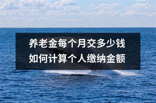 养老金每个月交多少钱 如何计算个人缴纳金额