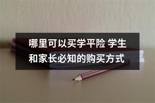 哪里可以买学平险 学生和家长必知的购买方式