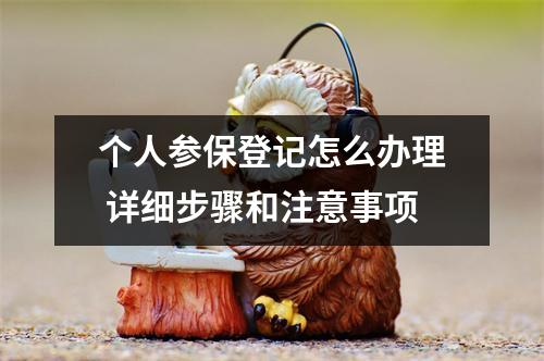 个人参保登记怎么办理 详细步骤和注意事项