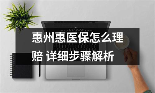 惠州惠医保怎么理赔 详细步骤解析