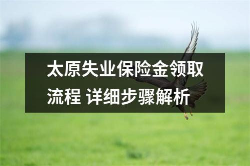 太原失业保险金领取流程 详细步骤解析