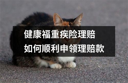 健康福重疾险理赔 如何顺利申领理赔款