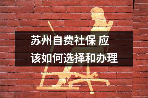 苏州自费社保 应该如何选择和办理