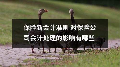 保险新会计准则 对保险公司会计处理的影响有哪些 