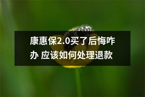 康惠保2.0买了后悔咋办 应该如何处理退款