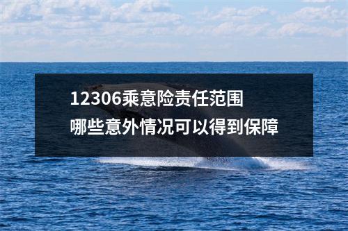 12306乘意险责任范围 哪些意外情况可以得到保障