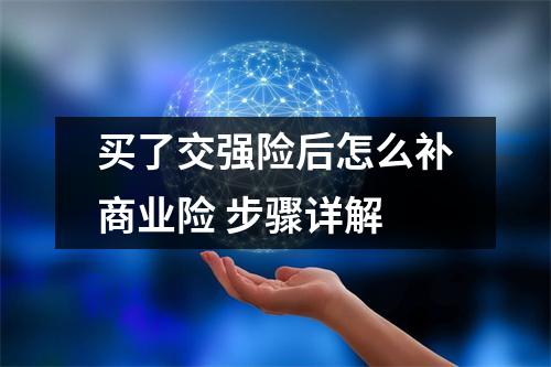 买了交强险后怎么补商业险 步骤详解