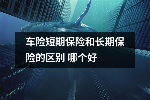 车险短期保险和长期保险的区别 哪个好 