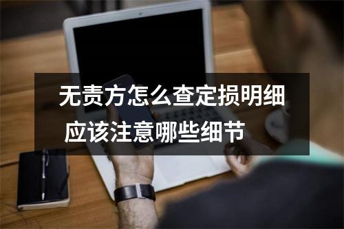 无责方怎么查定损明细 应该注意哪些细节