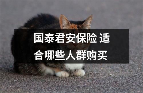 国泰君安保险 适合哪些人群购买