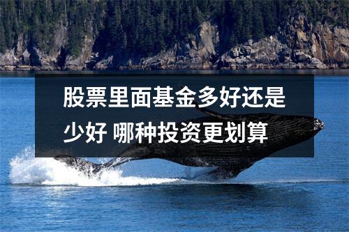 股票里面基金多好还是少好 哪种投资更划算