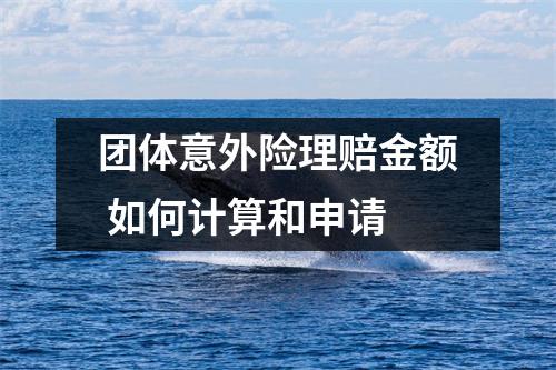 团体意外险理赔金额 如何计算和申请
