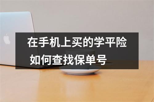 在手机上买的学平险 如何查找保单号