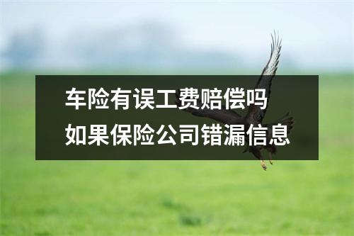 车险有误工费赔偿吗 如果保险公司错漏信息