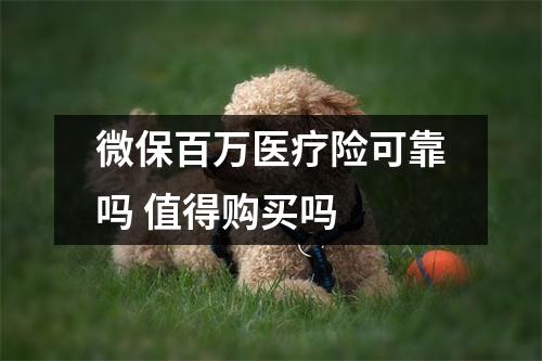 微保百万医疗险可靠吗 值得购买吗 