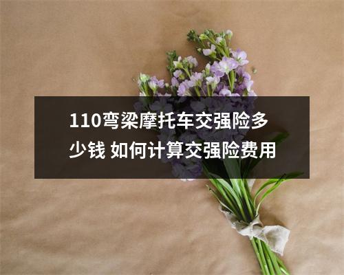110弯梁摩托车交强险多少钱 如何计算交强险费用
