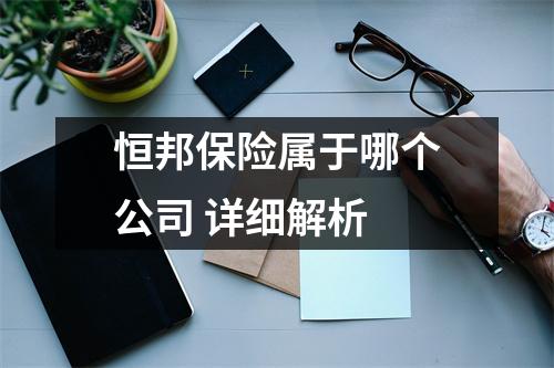 恒邦保险属于哪个公司 详细解析