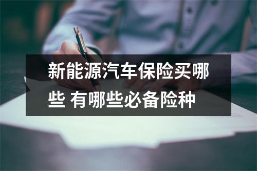 新能源汽车保险买哪些 有哪些必备险种