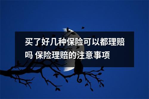 买了好几种保险可以都理赔吗 保险理赔的注意事项
