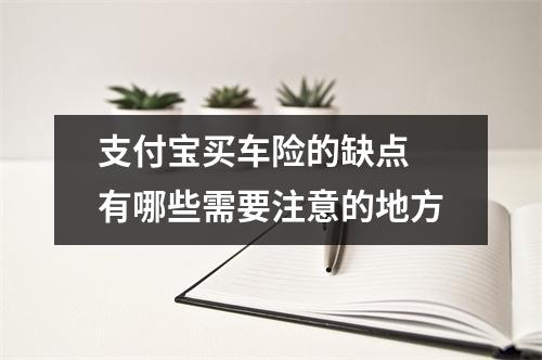 支付宝买车险的缺点 有哪些需要注意的地方