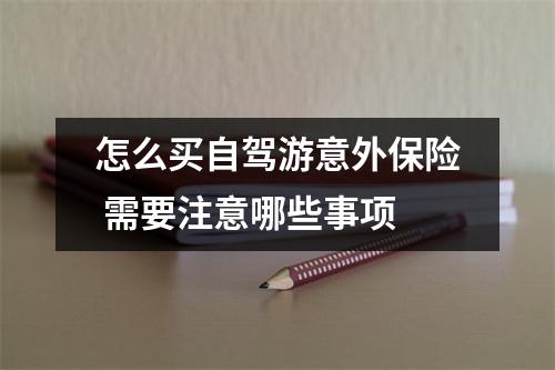 怎么买自驾游意外保险 需要注意哪些事项