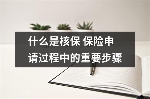 什么是核保 保险申请过程中的重要步骤