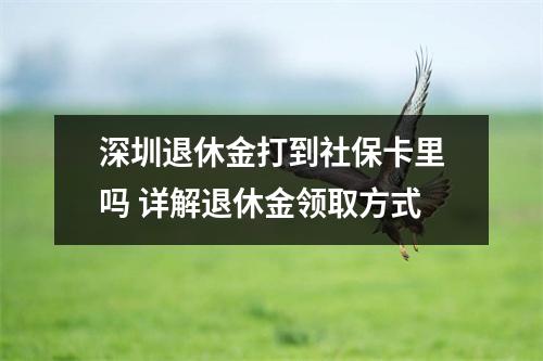 深圳退休金打到社保卡里吗 详解退休金领取方式