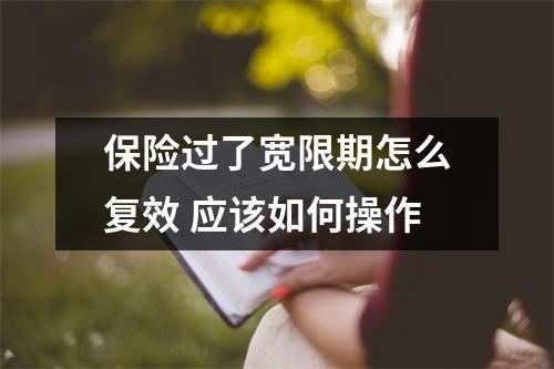 保险过了宽限期怎么复效 应该如何操作