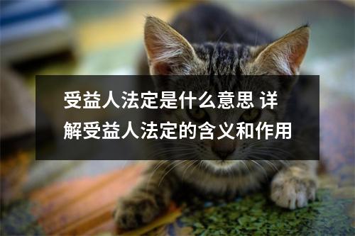 受益人法定是什么意思 详解受益人法定的含义和作用