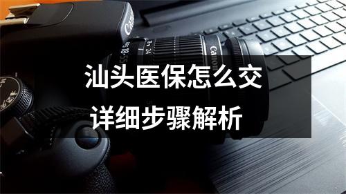 汕头医保怎么交 详细步骤解析
