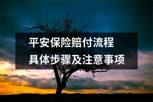 平安保险赔付流程 具体步骤及注意事项