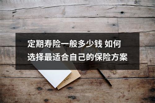 定期寿险一般多少钱 如何选择最适合自己的保险方案