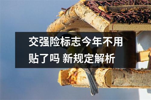 交强险标志今年不用贴了吗 新规定解析