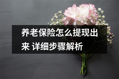 养老保险怎么提现出来 详细步骤解析