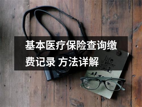 基本医疗保险查询缴费记录 方法详解