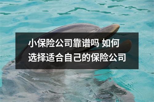 小保险公司靠谱吗 如何选择适合自己的保险公司