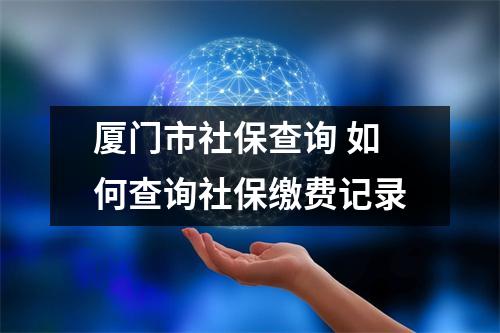 厦门市社保查询 如何查询社保缴费记录