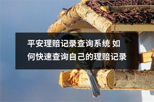 平安理赔记录查询系统 如何快速查询自己的理赔记录