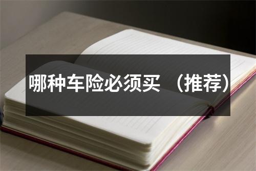 哪种车险必须买 （推荐）