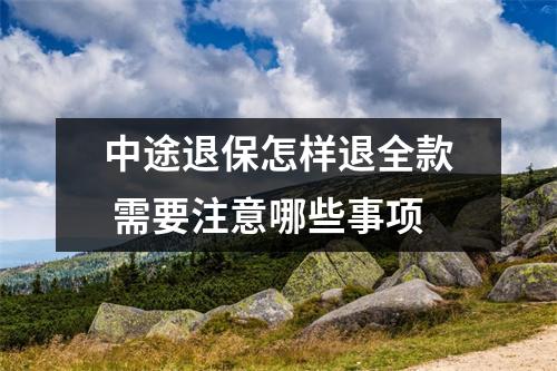 中途退保怎样退全款 需要注意哪些事项