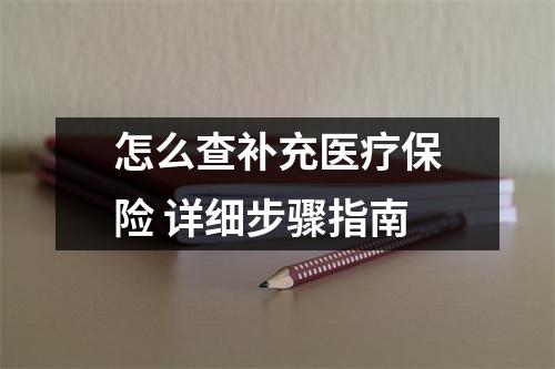 怎么查补充医疗保险 详细步骤指南