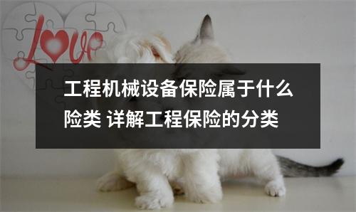 工程机械设备保险属于什么险类 详解工程保险的分类
