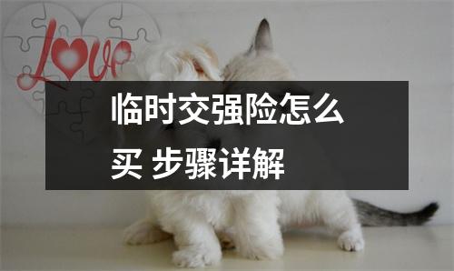 临时交强险怎么买 步骤详解