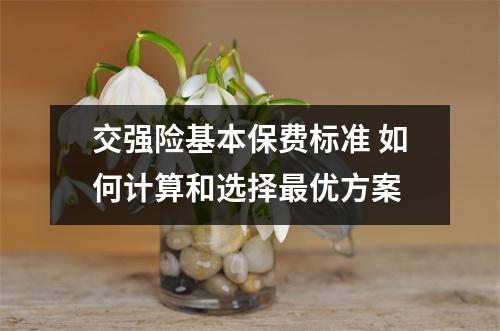 交强险基本保费标准 如何计算和选择最优方案
