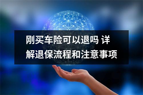 刚买车险可以退吗 详解退保流程和注意事项