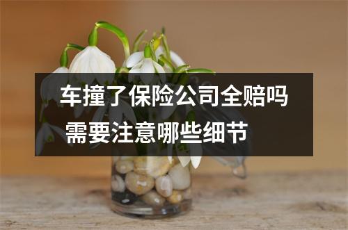 车撞了保险公司全赔吗 需要注意哪些细节