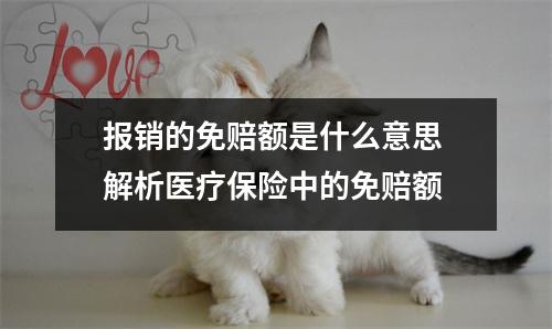 报销的免赔额是什么意思 解析医疗保险中的免赔额