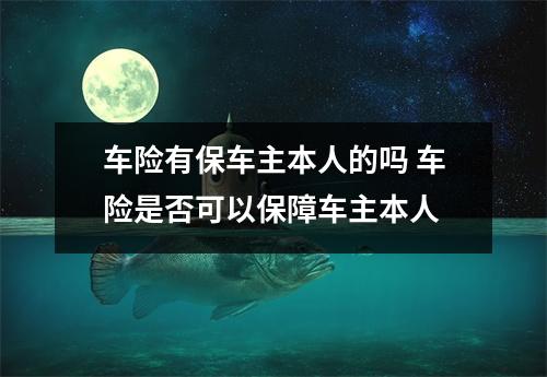 车险有保车主本人的吗 车险是否可以保障车主本人